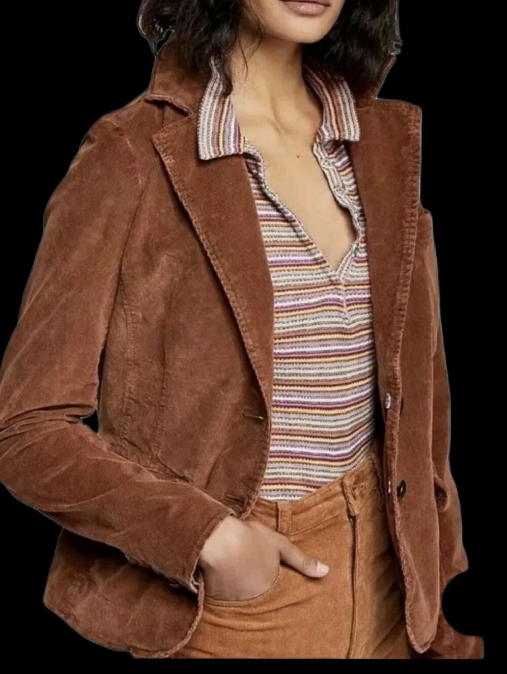 FREE PEOPLE Byron Corduroy Blazer - Picture 5 of 6